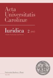 AUC Iuridica 2015/2 Právní úprava ochrana přírody, krajiny, rostlinstva a živočišstva a právní otázky energetické odpovědnosti