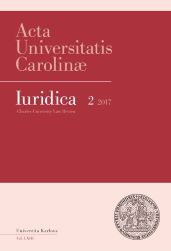 AUC Iuridica 2017/2 Trestní odpovědnost právnických osob