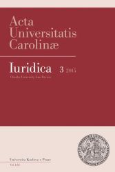 AUC Iuridica 2015/3 Nový občanský zákoník z hlediska srovnávací analýzy