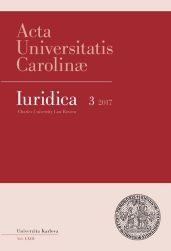 AUC Iuridica 2017/3 Soukromoprávní prvky v právu životního prostředí