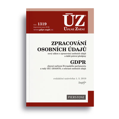 ÚZ – 1319 GDPR, Zpracování osobních údajů