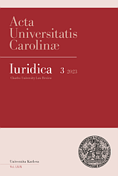 AUC Iuridica 2023/3 Trestní právo