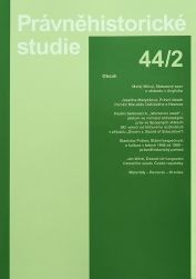 Právněhistorické studie č. 44/2