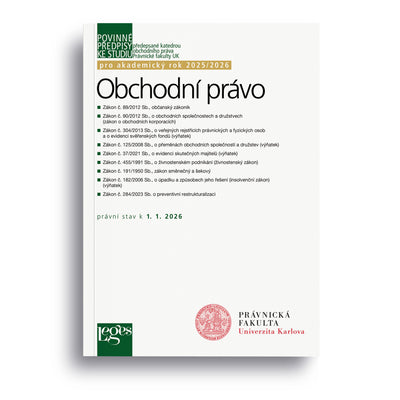 Povinné předpisy ke studiu: Obchodní právo
